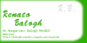 renato balogh business card
