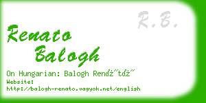 renato balogh business card